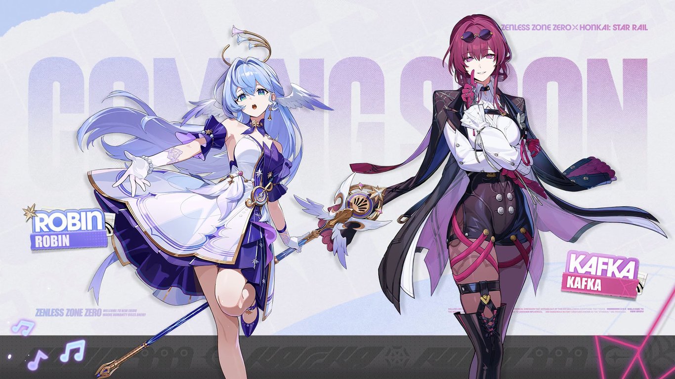 Colaboración Zenless Zone Zero x Honkai Star Rail con Kafka y Robin
