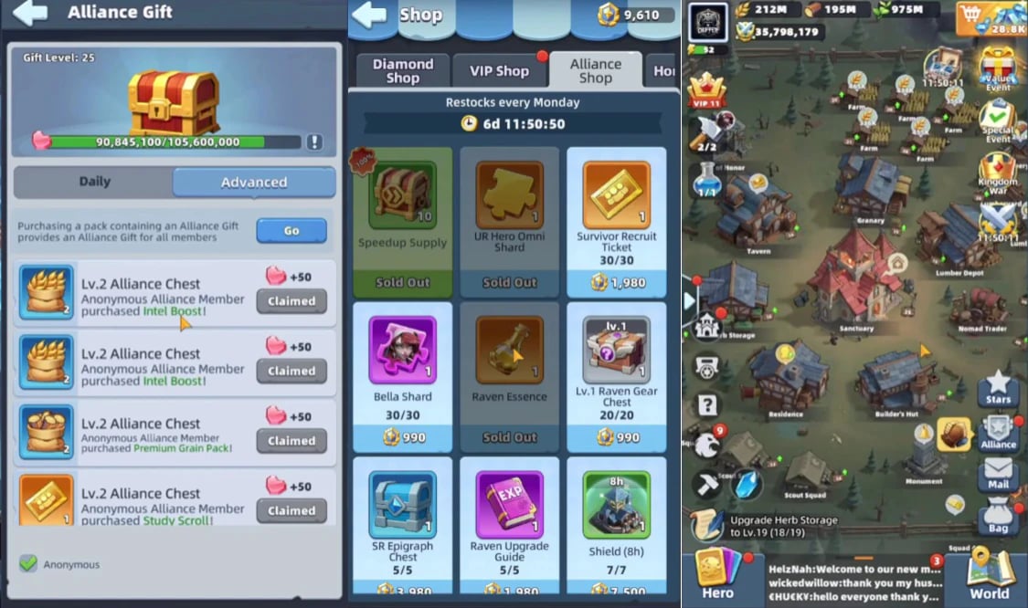 Last Asylum Plague alliance rewards and shop