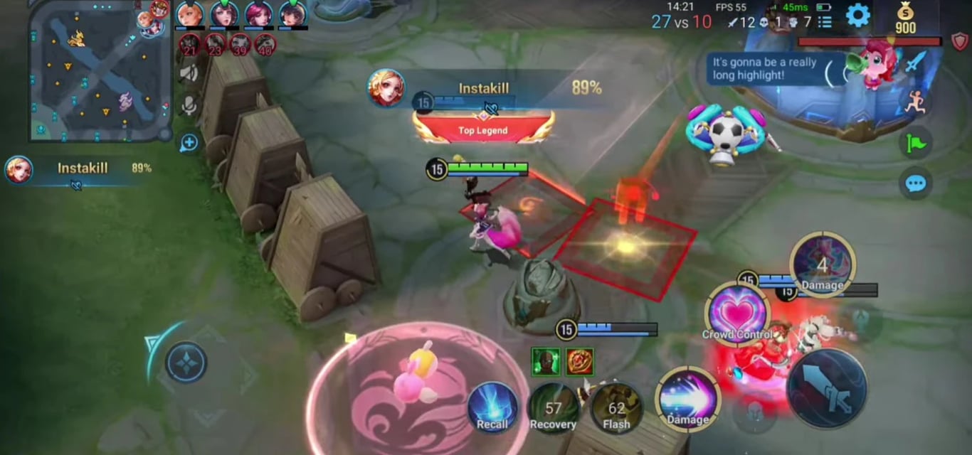 Daji on a Top Legend streak in Honor of Kings.