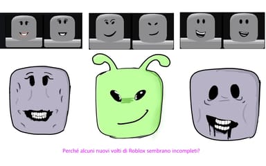 Perché alcuni nuovi volti di Roblox sembrano incompleti?