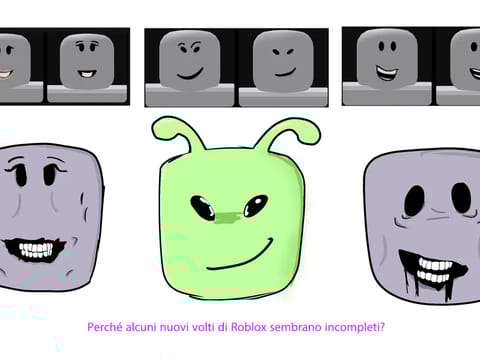 Perché alcuni nuovi volti di Roblox sembrano incompleti?