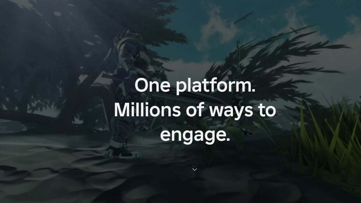 Roblox gaming platform banner showing creative gameplay and exploration