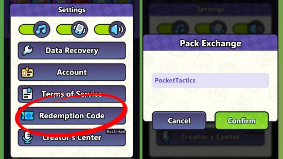 How to redeem Clash of Critters codes in the settings menu