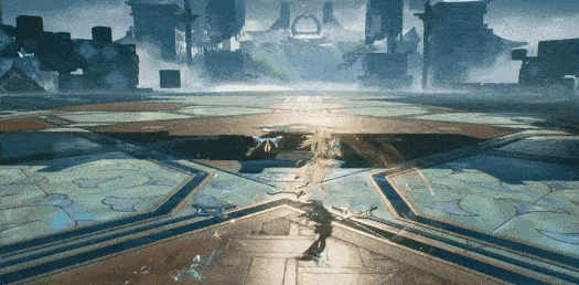 Suisui executing her Glacio basic attack string, Unraveled Spring, in Wuthering Waves