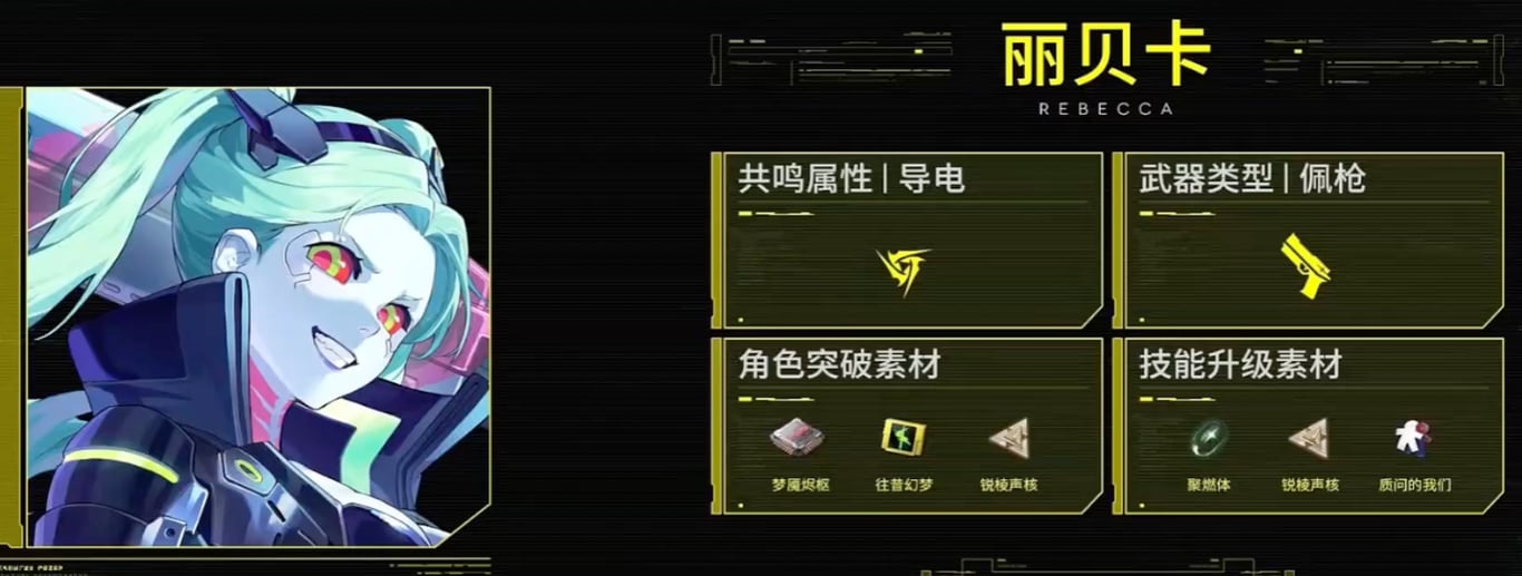 麗貝卡養成資源