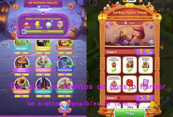 Por qué los eventos de Gossip Harbor se sienten imposibles de terminar