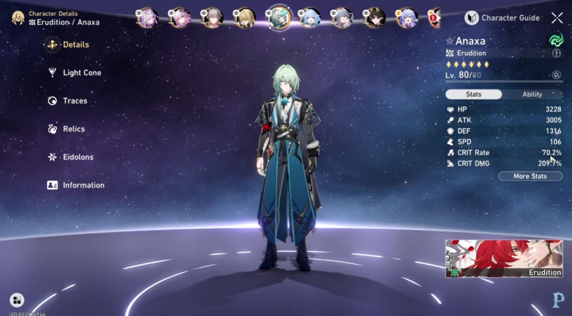 Ultimate burst sequence in Honkai Star Rail 3.7 MoC run