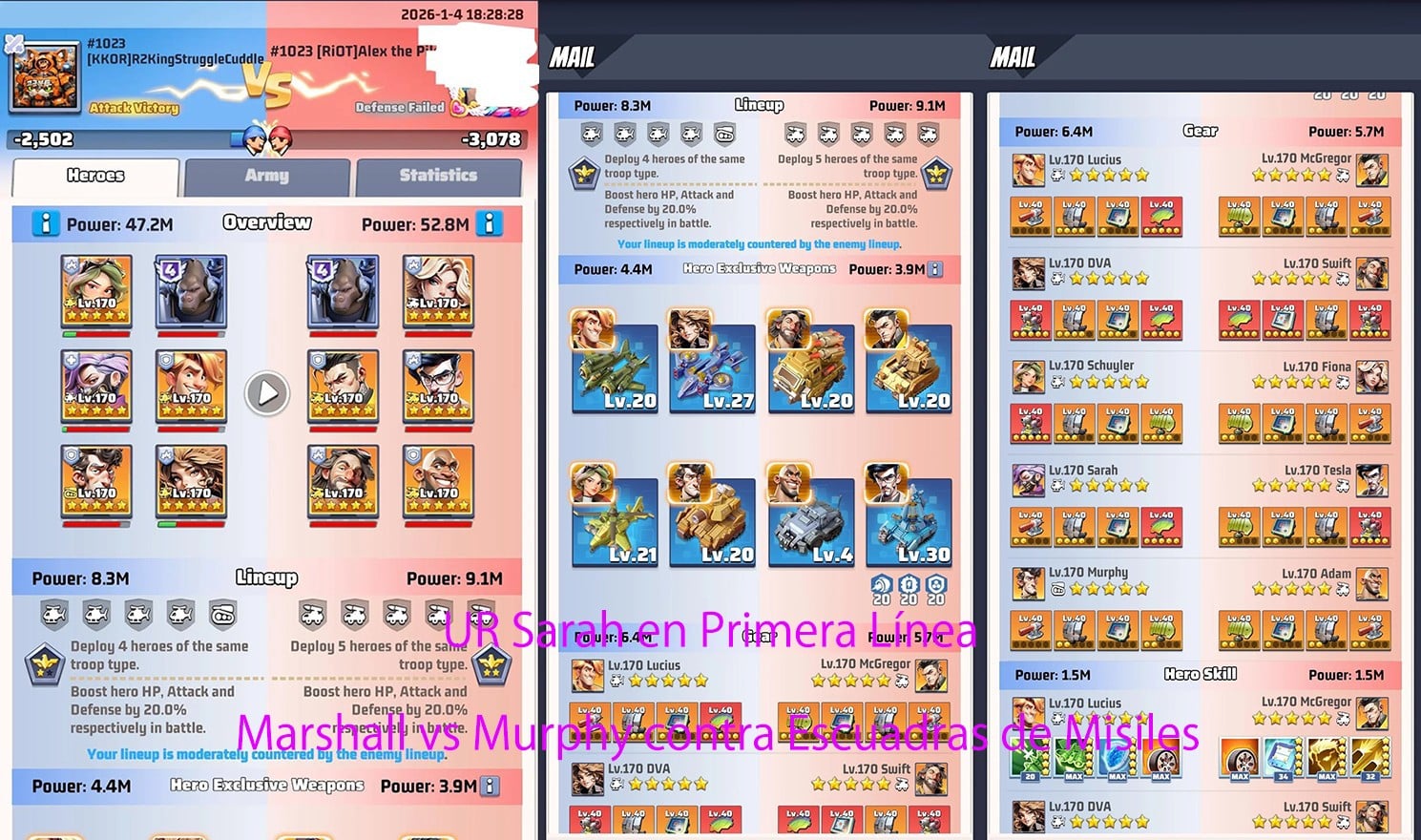 UR Sarah en Primera Línea: Marshall vs Murphy contra Escuadras de Misiles