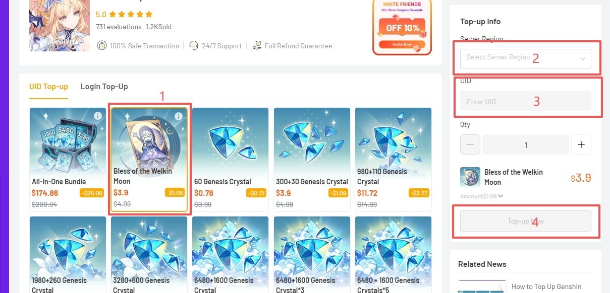 Genshin Top-Up Center: UID Top-Up vs Login Top-Up